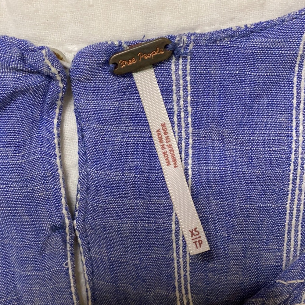 Free people blue and white striped maxi dress. - Picture 4 of 4